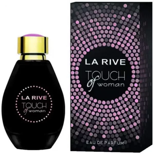 Flacon de parfum LA RIVE Touch of woman et emballage à pois roses