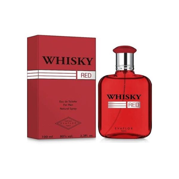 Whisky Red l'eau de toilette 100 ml de la marque Evaflor est un parfum aromatique épicé pour homme fabriqué en france.