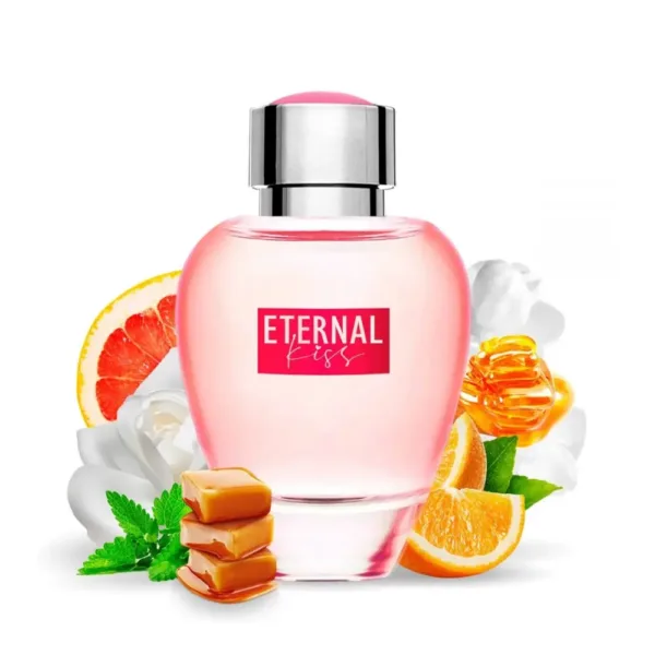 Parfum ETERNAL BLISS entouré d’agrumes et de caramel.