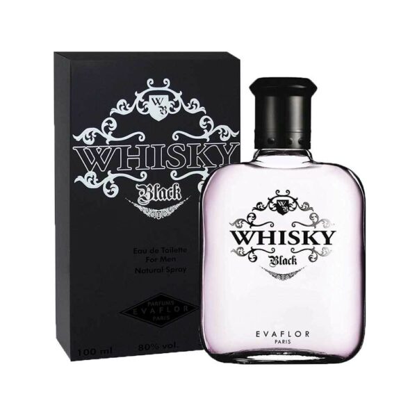 L'eau de toilette whisky Black 100 ml de la marque française Evaflor est un parfum Ambre Épicé pour homme.