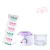 Kit d'épilation Konsung avec chauffe-cire violet, cire DepiloMax 400 gr et bandes de dépilation Pollié.