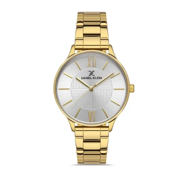 Montre Daniel Klein femme or blanc DK.1.13243-4.