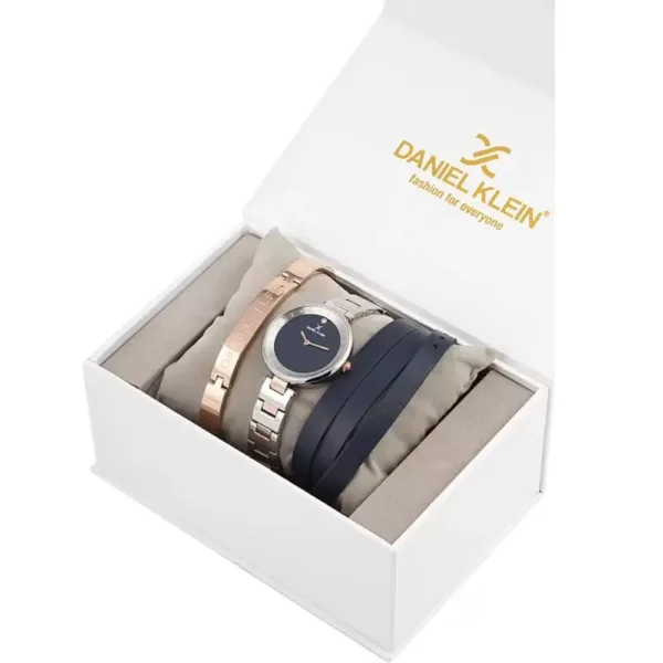 Coffret Daniel Klein DK11663-6 avec montre et 2 bracelets interchangeables.