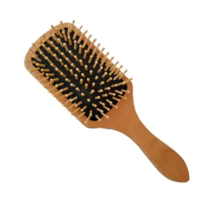 Brosse pneumatique Carrée Noire en bois