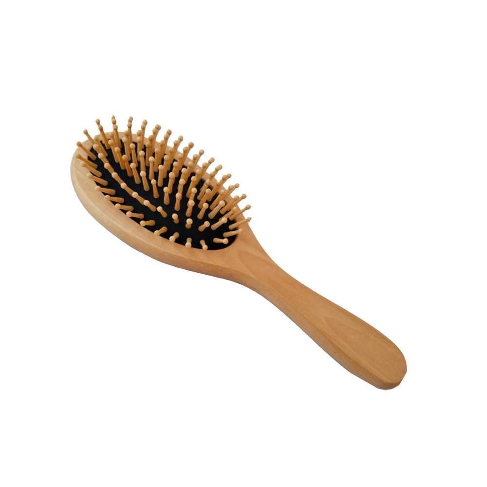 Brosse pneumatique Ovale Noire en bois – Image 2