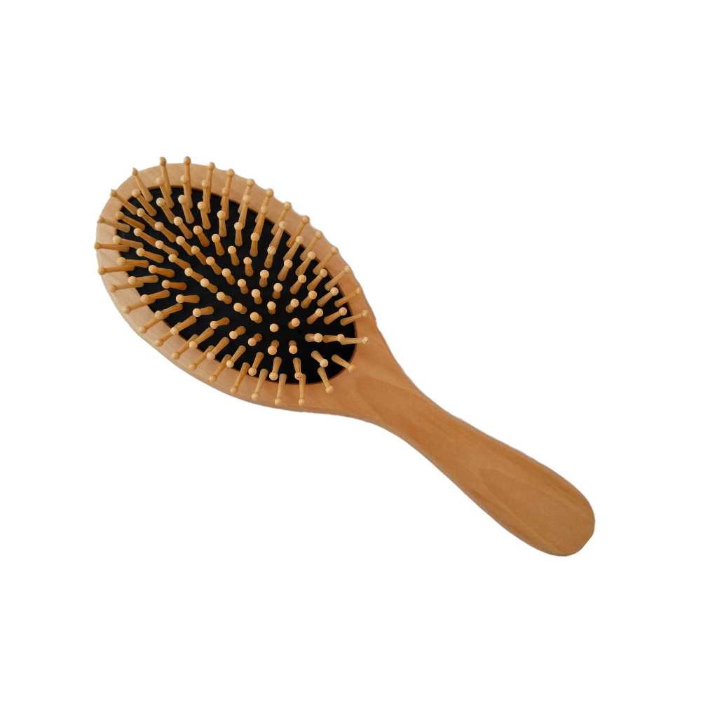 Brosse pneumatique Ovale Noire en bois – Image 3