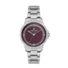 Montre élégante Daniel Klein pour femme avec cadran violet et bracelet argenté.