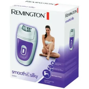 Épilateur Remington smooth & silky EP 7010 avec tête lavable, élimine les poils les plus courts (0,5 mm) pour une peau lisse.