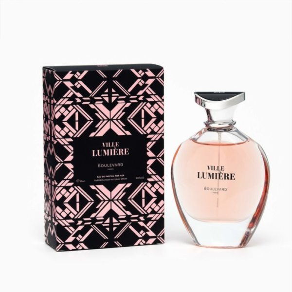 Ville Lumière l'Eau de parfum 100 ml de la marque française Boulevard est un parfum fruité floral pour femmes. Il est inspiré de Black Opium.