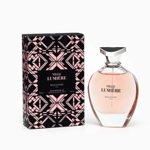 Parfum “VILLE LUMIERE” pour femme, une fragrance florale fruitée, disponible chez La Fleurette en Tunisie.