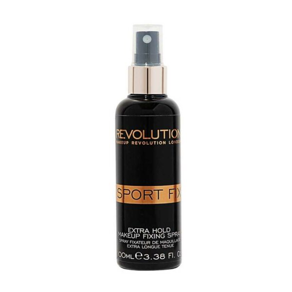 Le spray fixateur de maquillage sport Fix 100 ml de Revolution Make Up fixe votre maquillage et rend votre teint mat toute la soirée peu importe la température et l'humidité. Superbe fini mat sans brillance.