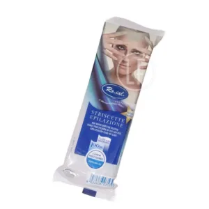 Paquet de 100 bandes de papier Ro.ialpour épilation, fabriqué en Espagne, pour usage professionnel.
