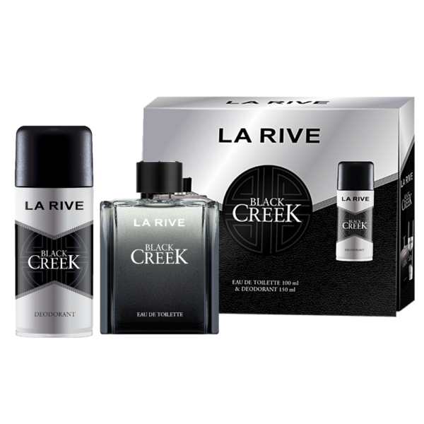 Coffret Black creek pour hommes de La Rive eau de toilette 100 ml + déo spray 150 ml. inspiré de Creed aventus