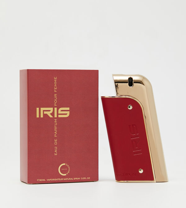 L'Eau de parfum Iris 90 ml est un parfum floral oriental pour femme. Fabriqué aux Emirats Arabes Unis par Camara Perfumes.