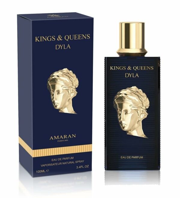 Dyla l'eau de parfum 100 ml de la ligne Kings & Queens du parfumeur Imaratien Amaran Parfums est un parfum floral fruité pour femmes. Il s'inspire de Dylan Blue de Versace.