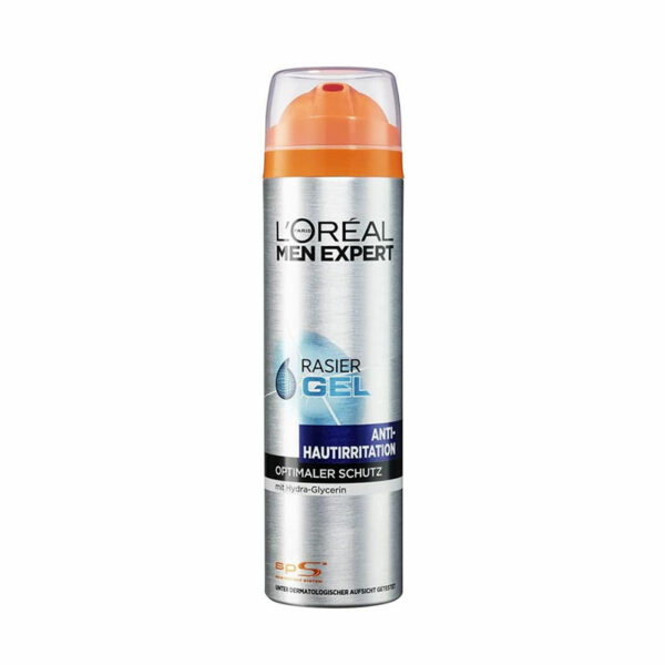 Ce gel à raser Men Expert de L'Oréal Paris est hypoallergénique et sans alcool. Il étend un film protecteur pour protéger la peau de la lame et limiter les frictions pour un rasage sûr.