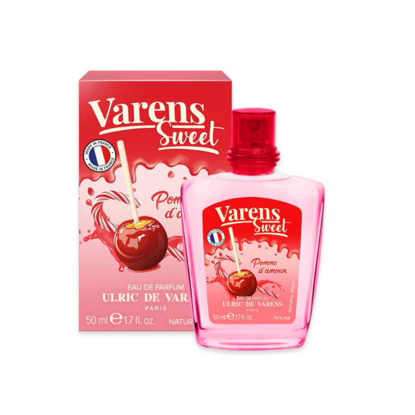 Varens Sweet Pomme d'amour l’eau de parfum 50 ml de Ulric de Varens est un parfum fruité gourmand pomme pour femme. C’est un nouveau parfum lancé en 2023.