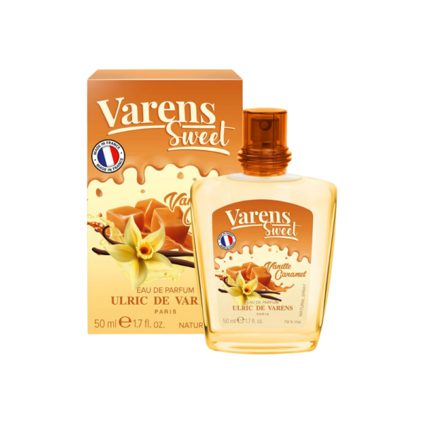 Varens Sweet Vanille Caramel l'Eau de parfum 50 ml de Ulric de Varens est un parfum gourmand caramel vanille pour femme. Lancé en 2023.