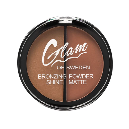 Poudre Bronzante Glam of Sweden. comporte deux compartiments : 1 matte et 1 shine. Pour un look halé et naturel. Excellent rapport qualité prix.