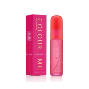 Flacon et emballage rose vif COLOUR ME NEON PINK, 50 ml. Parfum féminin vibrant et audacieux.