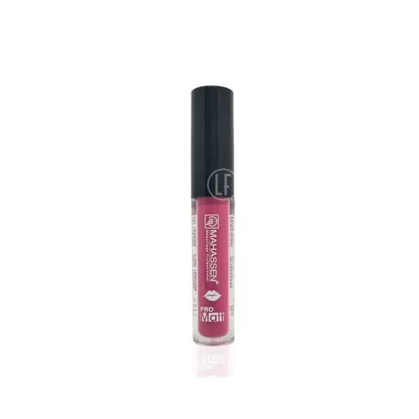 Le Gloss Pro Matt de la marque Mahassen Maquillage Professionnel est à la fois matte et hydratant. Il est sans transfert. et ne dessèche pas les lèvres.