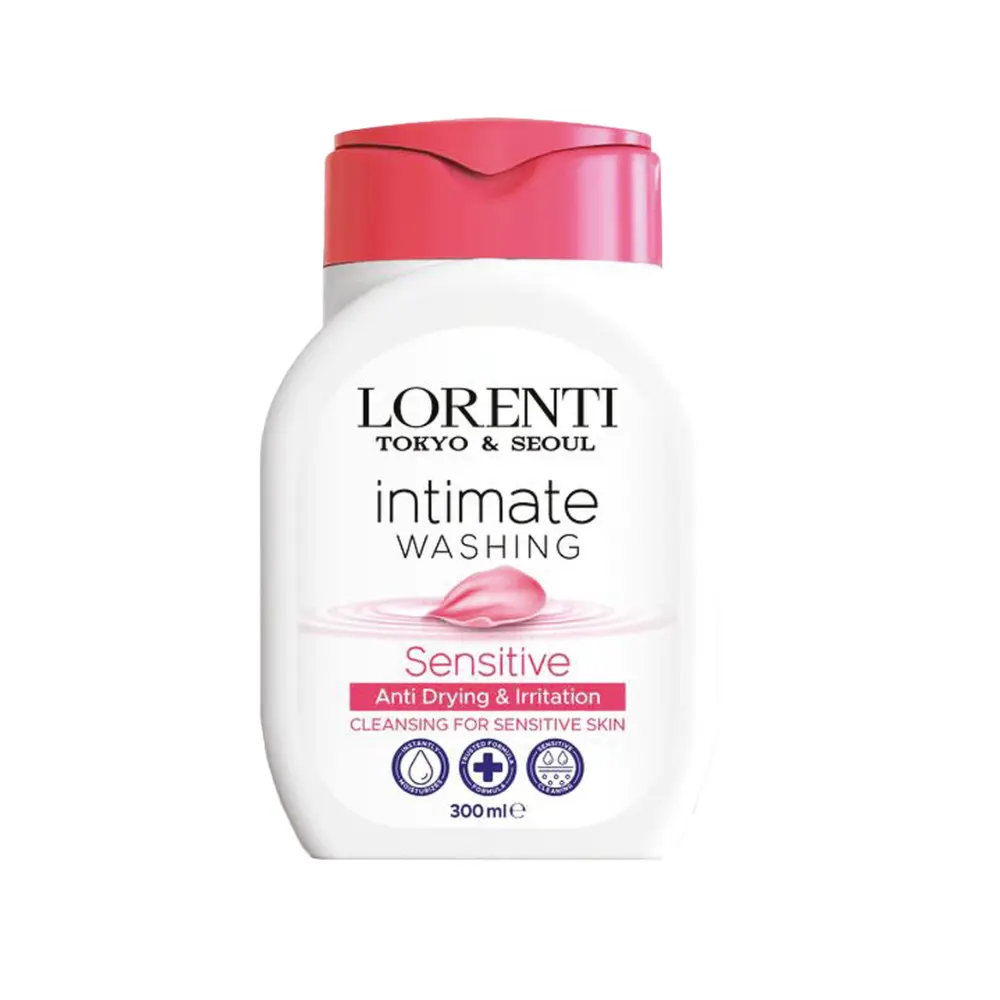 Gel intime Lorenti Sensitive 300 ml: nettoyant doux qui prévient sécheresse, irritation et protège le pH naturel de la peau.!