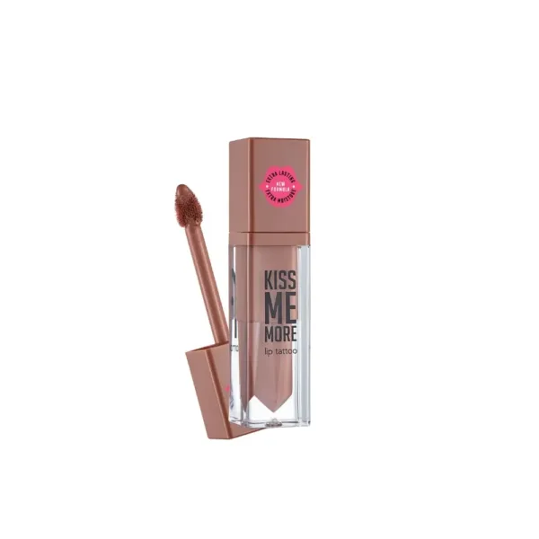 Gloss matte Flormar Kiss Me More Lip Tattoo, rouge profond, applicateur mousse, fini velours longue durée pour des lèvres sublimées.