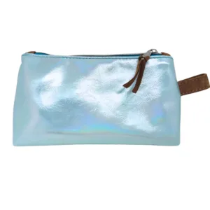 Trousse de maquillage Rectangulaire en Similicuir Petit modèle- Bleu