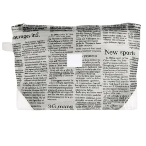 Trousse de maquillage Rectangulaire en Tulle Grand modèle - Blanc