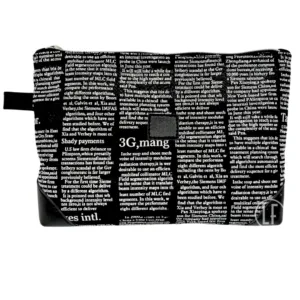 Trousse de maquillage Rectangulaire en Tulle Grand modèle - Noir
