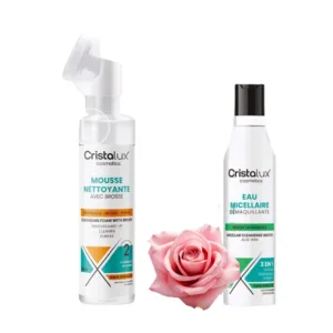 Pack mousse nettoyante + Eau micellaire Peaux normales Cristalux