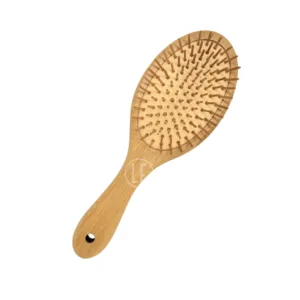 Brosse pneumatique Ovale Beige en bois