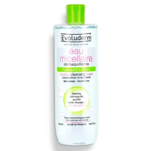 Eau micellaire démaquillante Evoluderm 500 ml