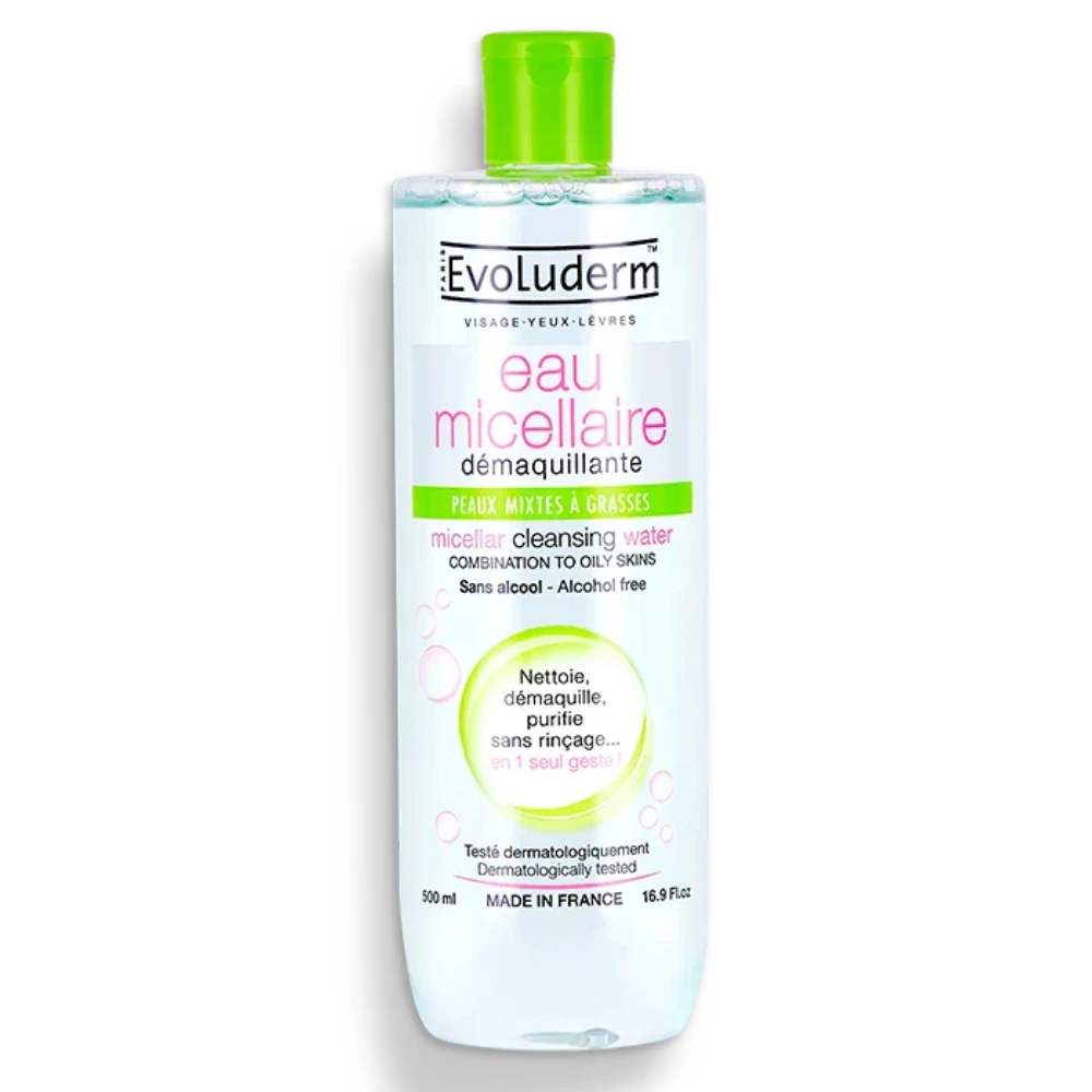 Eau micellaire démaquillante Evoluderm 500 ml – Image 1