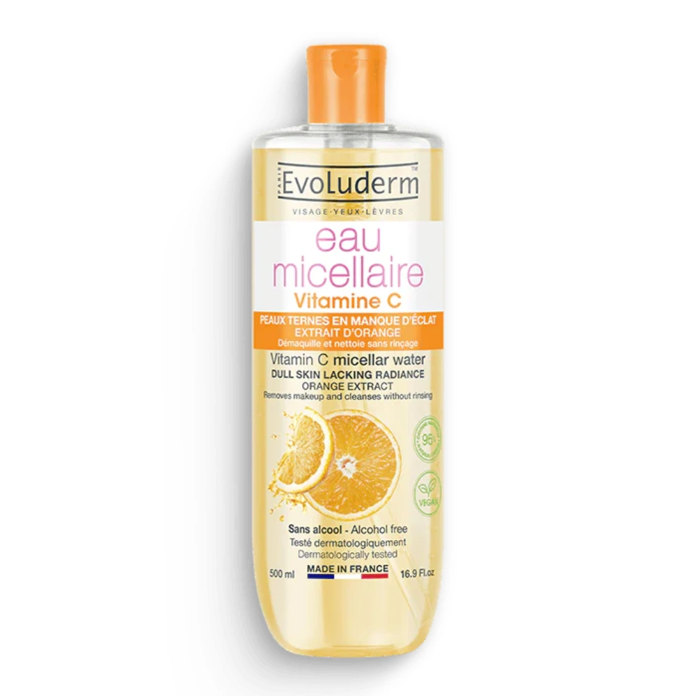 Eau Micellaire Démaquillante Vitamine C Evoluderm 500 ml – Image 1