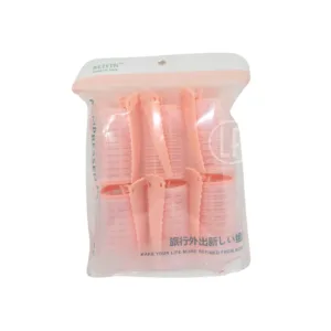 Rouleaux Auto-Adhésifs pour Cheveux avec Pinces – 6 Pièces