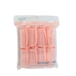 Rouleaux Auto-Adhésifs pour Cheveux avec Pinces – 8 Pièces